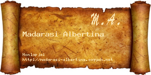 Madarasi Albertina névjegykártya